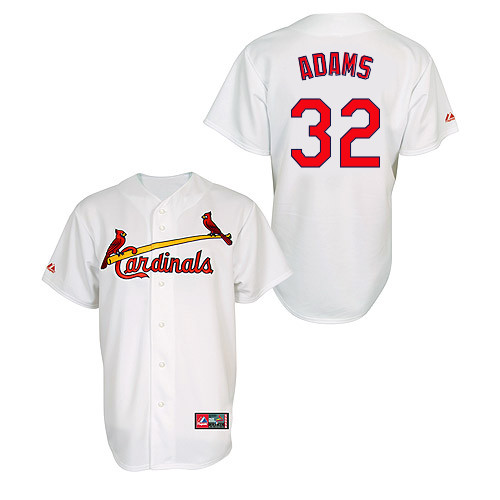 Matt Adams #32 MLB Jersey-St Louis Cardinals Men's Authentic Home Jersey by Majestic Athletic Baseball Jersey